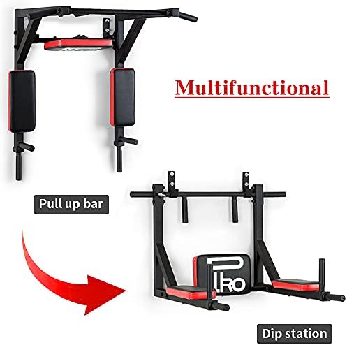 PLKO Wall Mount Pull Up Bar Wall Mounted Body Press Pull Up Bar Gym Chin-Up for Upper Body Workout - Image 2