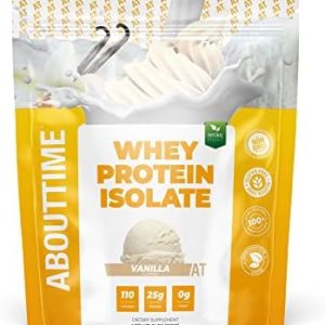 About Time Whey Isolate Protein, Non-GMO, All Natural, Lactose/Gluten Free, 24g of Protein Per Serving (Vanilla - 2 Pounds)