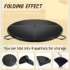 Pangda Pole Crash Mat 5ft Wide Pole Dancing Mat EPE Foam Safety Padding Portable Crash Mat Exercise Mat Round Folding Black Pole Cushion for Home Gym Beginners Fitness Gymnastic - Image 3