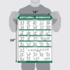 QuickFit Kettlebell Workout Exercise Poster | Double Sided Illustrated Guide | Kettle Bell Routine (Laminated, 18" x 27") - Image 2