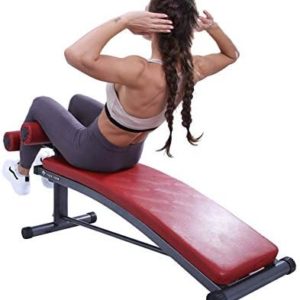 Finer Form Gym-Quality Sit Up Bench with Reverse Crunch Handle - Solid Ab Workout Equipment for Your Home Gym. More Effective than an Ab Machine or Ab Roller. Get a Great Abdominal Workout at Home