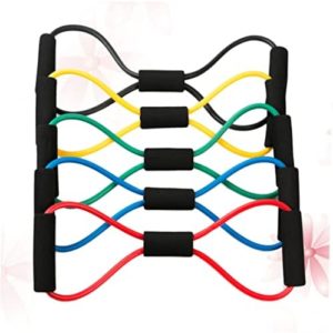 GAFOKI 5pcs 8 Exercise Bands Fitness Resistance Bands Elastic Exercise Bands Fitness Stretch Band Exercise Resistance Ropes Yoga Stretching Strap Fitness Band Fitness Rope Chest Expander