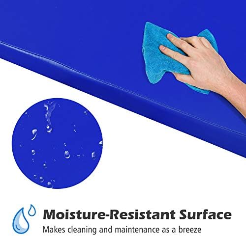 Giantex 6'x4'x2 Gymnastics Mat, Folding Anti-Tear Tumbling Mat w/Carrying Handles, Hook and Loop Fastener, Lightweight Gymnastics Panel Mat, Folding Exercise Aerobics Mats for Gym Home - Image 5