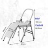AHXF Folding Chair Back Backless Yoga Chair Prop Yoga Headstand Bench Flexibility and Strength Training Tool,Support Foldable Balance Training,for A Variety of Different Poses (Color : Black) - Image 7
