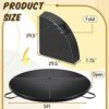 Pangda Pole Crash Mat 5ft Wide Pole Dancing Mat EPE Foam Safety Padding Portable Crash Mat Exercise Mat Round Folding Black Pole Cushion for Home Gym Beginners Fitness Gymnastic - Image 2