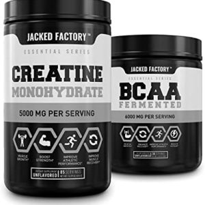 Jacked Factory Creatine Monohydrate Powder & BCAA Powder Unflavored