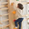 Avenlur Walnut 9-in-1 Swedish Ladder Wall Gym Set, Rock Climbing, Trapeze, Pullup Bars, Swing, Rope Climb, Net Climber, Convertible Slide Indoor Montessori Waldorf Playground Gymnastics Kids, Teens - Image 2