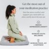 Mindful & Modern Bamboo Bench and Zabuton Meditation Mat Bundle - Small Kneeling Meditation Bench with Locking Magnetic Hinges - Wooden Kneeling Ergonomic Bamboo Seiza and Mat for Meditation - Image 7