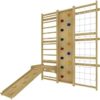 Avenlur Walnut 9-in-1 Swedish Ladder Wall Gym Set, Rock Climbing, Trapeze, Pullup Bars, Swing, Rope Climb, Net Climber, Convertible Slide Indoor Montessori Waldorf Playground Gymnastics Kids, Teens - Image 8