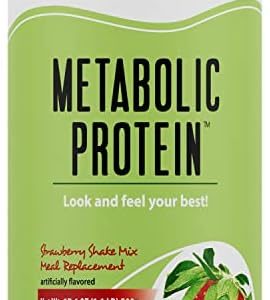 NaturalSlim Metabolic Whey Protein Powder Strawberry – Low Carb, Meal Replacement Shake w/ Vitamins, Minerals & Amino Acid L-Glutamine | Great Taste And Very Filling Protein Shake, 10 Servings, 17.6oz