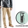 Beston Footcare Folding Cane - Foldable Walking Cane for Men, Women - Fold-up, Collapsible, Lightweight, Adjustable, Portable Hand Walking Stick - Balancing Mobility Aid - Sleek, Comfortable T Handles - Image 2