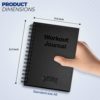 Whole Armour Fitness / Hardcover Workout Journal / Fitness Log for Men & Women Black A5 - Image 8