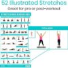 Vive Workout Posters 3 Pack - Bodyweight, Yoga, Stretching Exercise Pack - Home Equipment Accessories Fitness Guide Chart Motivation Sequence for Women, Men, Kids - Laminated, Colored Illustrations - Image 3