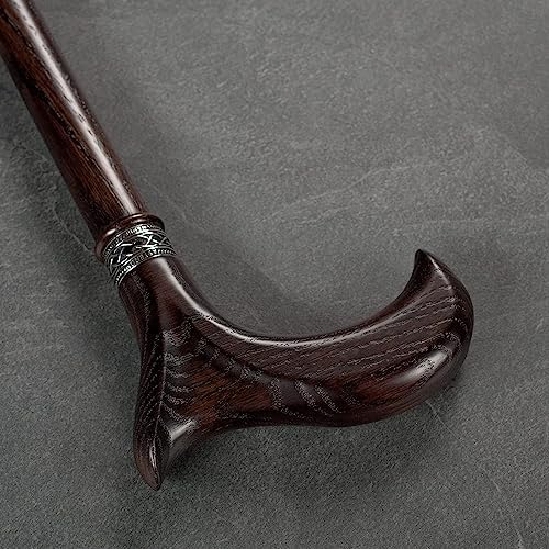 Handmade Ergonomic Walking Cane for Men and Women - Stylish Derby Oak Wood Cane - Cool Walking Stick - Image 6