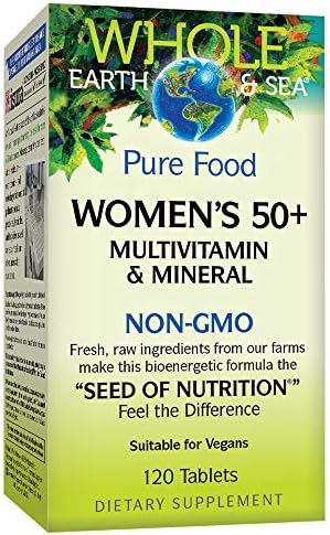 Natural Factors, Women's 50+ Multivitamin & Mineral, 1 Serving Contains Nutrition Equivalent to ½ lb of Veggies, 120 Count (Pack of 1)
