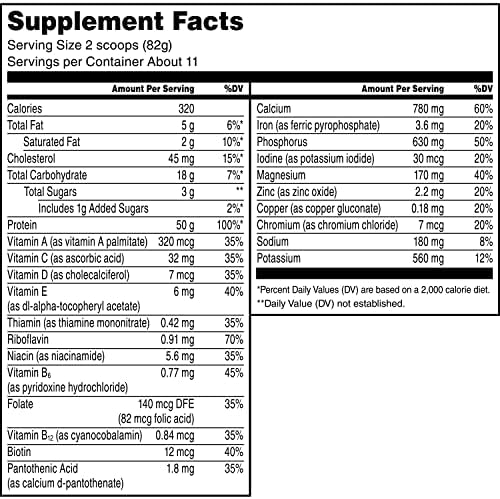 Muscle Milk Pro Series Protein Powder Supplement, Intense Vanilla, 2 Pound, 11 Servings, 50g Protein, 3g Sugar, 20 Vitamins & Minerals, NSF Certified for Sport, Workout Recovery, Packaging May Vary - Image 5