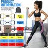 RENRANRING Figure 8 Fitness Resistance Bands with Handles - Exercise Tube Band Set of 3 for Arm and Shoulder Stretch - Image 3