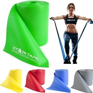 Starktape Resistance Bands Professional 8,16, 25 Yard Bulk Rolls. Latex-Free Elastic Physical Therapy Band. No Scent, No Powder - Perfect for Home Exercise, Yoga, Pilates, Gym, Rehab