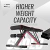 Adjustable Weight Bench, Exercise Workout Bench for Full Body Workout- Multi-Purpose Foldable Bench, Folding Dumbbells Bench with Elastic Ropes - Image 2