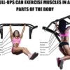 MKSY Wall Mounted Pull up Bar Multifunctional Chin up Bar Strength Training Pull-up Bar for Indoor Home Gym Fitness, Supports to 440 Lbs - Image 5