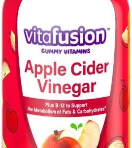 Vitafusion Apple Cider Vinegar Gummies, 500mg Apple Cider Vinegar per Serving Plus B Vitamins, 75ct, Natural Apple Cider Flavor from America’s Number One Gummy Vitamin Brand