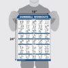 Palace Learning 4 Pack - Dumbbell Workouts + Bodyweight Exercises + Stretching Exercises + Cable Machine Workouts - Set of 4 Workout Charts (LAMINATED, 18” x 24”) - Image 2
