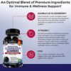 Elderberry Gummies with Zinc and Vitamin C for Adults & Kids - Natural Immune Support - Black Sambucus Elderberries - Powerful Multiminerals Supplement - Gluten-Free, Non-GMO, Made in USA, 60 ct - Image 3