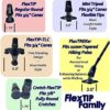 FlexTIP (TLC-Mini 3") … Walking Cane Soft Rubber Tripod Foot - Anti-Shock, Bending, All-Terrain Stability & Traction – Universal Attachment for 3/4” OD Walking Stick, solid or aluminum (Tip ID = 3/4") - Image 5