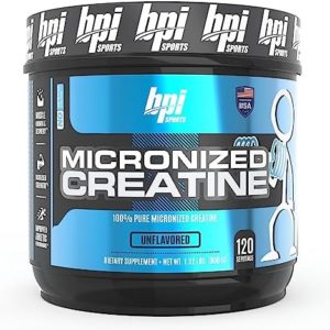 BPI Sports Micronized Creatine - Increase Strength - Reduce Fatigue - Lean Muscle Building - 100% Pure Creatine - Better Absorption - Supports Muscle Growth - Unflavored - 120 Servings - 21.16 Ounce