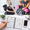 Whole Armour Fitness / Hardcover Workout Journal / Fitness Log for Men & Women Black A5 - Image 2