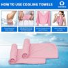 Sukeen 4 Pack Cooling Towel (40"x12") for Sweat, Quick-Drying Neck Cooling Wraps, Soft & Breathable Chilly Sports Towel for Yoga, Sport, Running, Workout, Cooking - Image 3