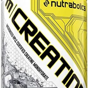 Nutrabolics Micronized CREATINE - 300g (60 Servings) - 100% Pure Micronized Creatine Monohydrate - No Proprietary Blends Fillers or Artificial Colors - Build Muscle Increase Strength + Speed Recovery