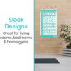 Vive Workout Posters 3 Pack - Bodyweight, Yoga, Stretching Exercise Pack - Home Equipment Accessories Fitness Guide Chart Motivation Sequence for Women, Men, Kids - Laminated, Colored Illustrations - Image 7