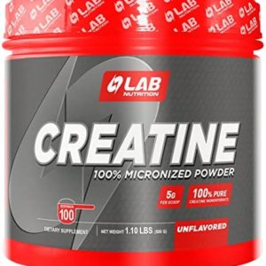 Lab Nutrition - Workout Supplement for Muscle Building, Pure Micronized Creatine Monohydrate, Keto Friendly, Creatine Unflavored Powder, 500g, 1.1 LBS - 100 Servings - Made in USA