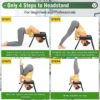 Yoga Headstand Bench,Headstand Trainer with Antiskid Felt, Foldable Yoga Inversion Chair for Strength and Balance Training, Black - Image 6
