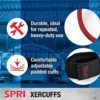 SPRI Xercuff Leg Resistance Band Exercise Cord with Non-Slip Padded Ankle Cuffs (All Bands Sold Separately) Portable for the Gym or At Home Workout Equipment - Image 4