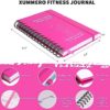 𝟐𝟎𝟐𝟑 𝐍𝐞𝐰 Hardcover Fitness Journal Workout Journal For Women, Xummero 12 Month Calendar A5 Workout Log Book Workout Planner Gym Journal 53 Weeks Shape Graph Health Tracker (Pink) - Image 3