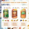 Hemp Gummies for Deep and Sound Bedtimes & Focus, Fruity Vitamins Hemp Gummy Infused Hemp Oil 350,0000mg, Made in USA, 2 Pack 120 Edibles - Image 7