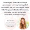 Garden of Life Apple Cider Vinegar Probiotic Gummies mykind Organics - USDA Organic ACV Gummy Vitamins, 2 Billion CFUs, Whole Food Vitamin B12-60 Vegan, Non-GMO Gummies for Digestion & Immunity - Image 7