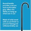 Carex Wooden Walking Cane - Round Handle Wood Cane With Natural Ash Finish and Rubber Tip - Traditional Style Walking Stick for Men and Women, 36 Inch Height, 7/8 Inch Diameter - Image 4