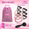 Peach Bands Resistance Tube Bands Set - Exercise Bands with Handles, Door Anchor and Workout Guide - Image 2
