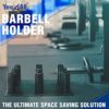 Yes4All Barbell Holder Vertical Storage Rack, Home Gym Organizer, Barbell Storage Rack Fit 2-inch Olympic Bars, Curl Bars, Triceps Bars, Dumbbell Handles - Image 6