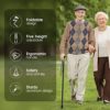 Folding Cane, Walking Poles with Adjustable Height, Canes for Men, Women and for The Elderly, Aids for People WithLlimited Mobility(Black) - Image 2