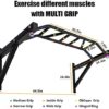 BESTHLS Wall Mounted Pull Up Bar and Dip Station, Heavy Duty Wall Mount Pull-up Chin Up Bar Multifunctional Home Gym Workout Indoor Exercise Equipment Support to 440 Lbs - Image 4