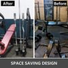 Barbell Holder Vertical, Butizone Barbell Storage Rack Fit for 2" Olympic Bars, Hex Bars, Trap Bars, Curl Bars, Triceps bars, Holds 5 Bars - Image 6
