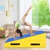 Goplus Gymnastics Mat, Incline Wedge Ramp w/Carrying Handles for Tumbling Aerobic Exercise Home and Gym - Image 7