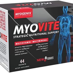 Myogenix Myovite High Performance Multivitamin | For Men and Women Athletes and Health Enthusiasts | Daily Vitamin Supplement for Optimum Nutrition | Muscle Function & General Health | 44 packets per box