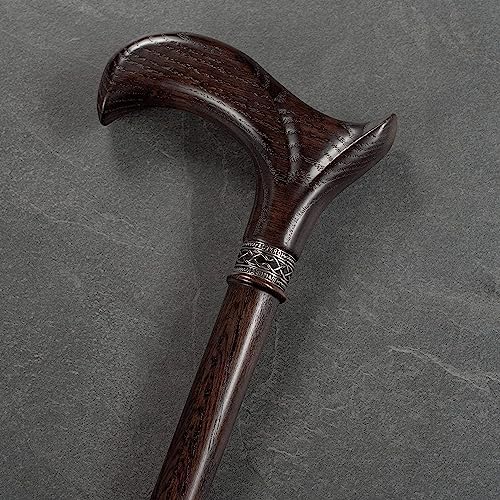 Handmade Ergonomic Walking Cane for Men and Women - Stylish Derby Oak Wood Cane - Cool Walking Stick - Image 7