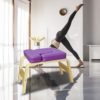 B Baosity Yoga Headstand Bench Headstand Trainer Portable with Solid Wood Frame Heavy Duty Workout Core Strengthening Home Fitness Feet Trainer - Image 4