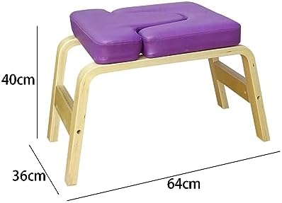 kowaku Yoga Headstand Bench Yoga Inversion Trainer Workout Portable Balance Training with Solid Wood Frame Inversion Stool Fitness Feet Trainer - Image 2